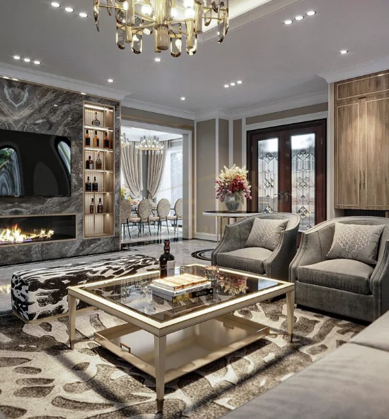 Luxury living room 3D