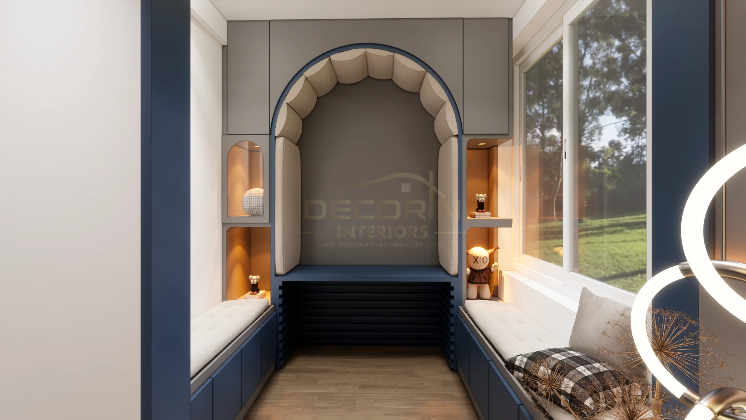 3D Render of a study Room