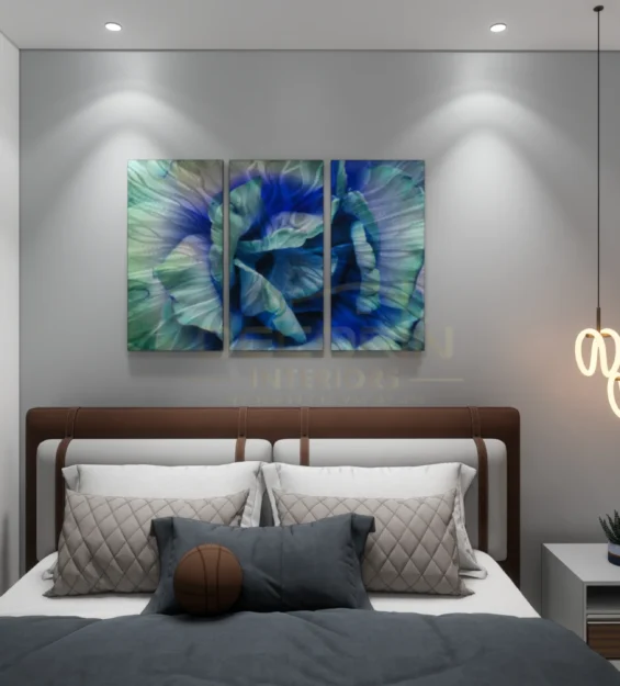 Modern bedroom with TV unit