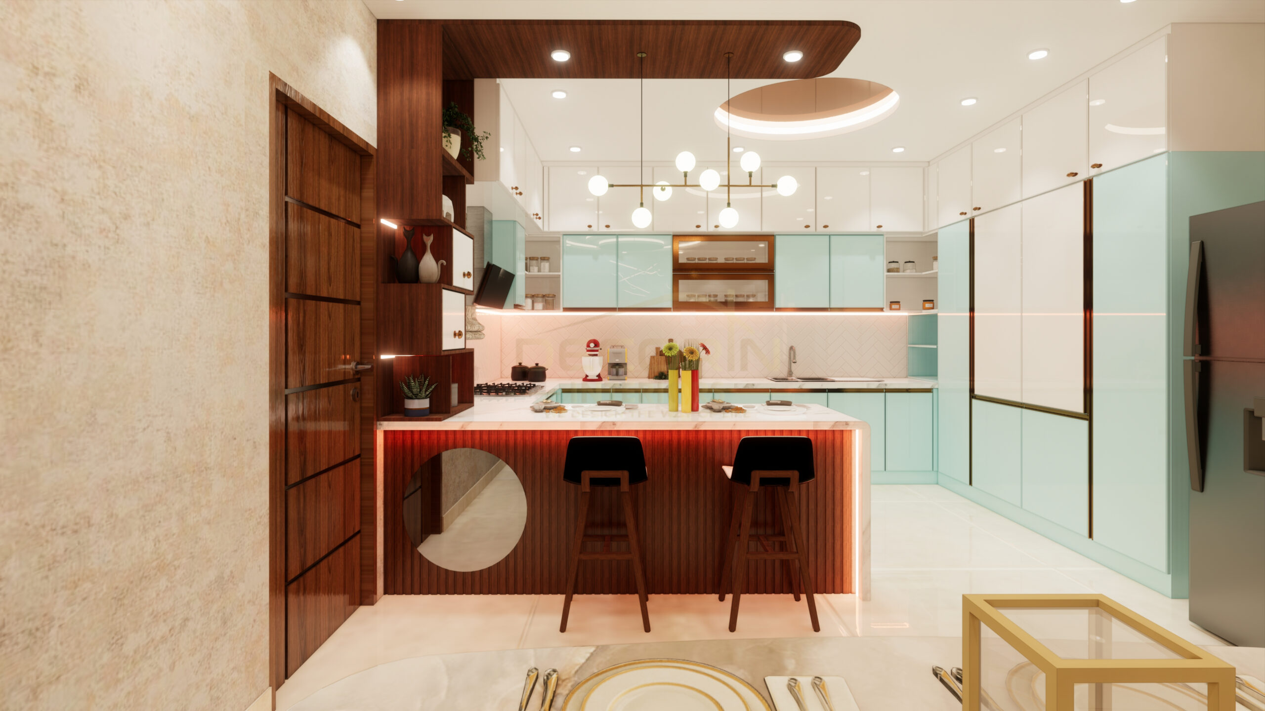 Breakfast counter view 1